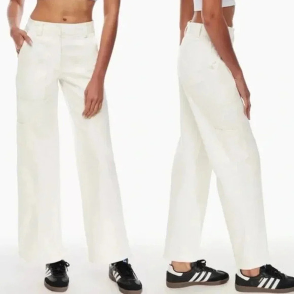 Aritzia Sunday Best New Oscar Cargo Carpenter Pants Hummus Beige Size 4 - Picture 3 of 8